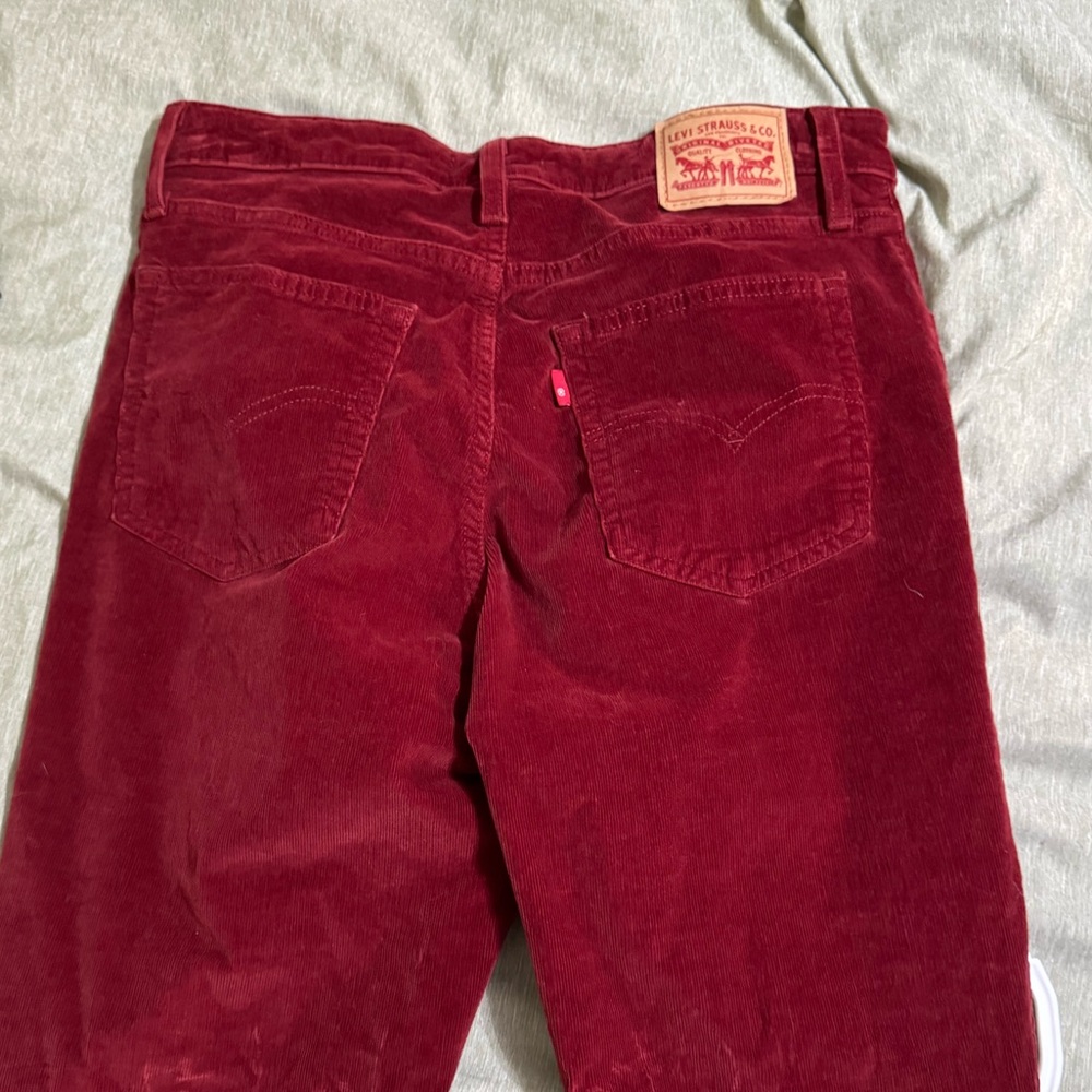 Levi 725 High Rise Bootcut Red Velvet